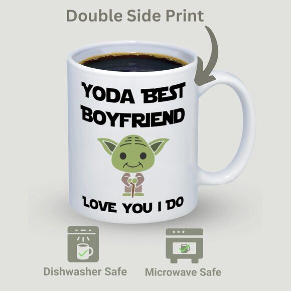 Yoda Best Boyfriend Coffee Mug - New in Box - Picture 3 of 3